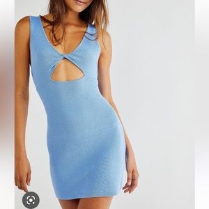 Free people beach Islander Sleeveless Sweater Minidress size large